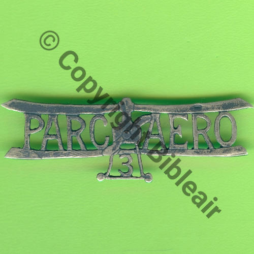 PARC AERO No3 MAYENCE 1919  SM sans attache Dos lisse irreg ARGENT a confirmer SrcY.GENTY 177Eur02.22 